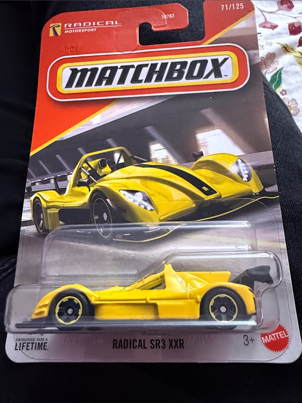 Matchbox Match Radical SR3 XXR Yellow Die-Cast Race Car